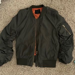 Satin olive green jacket